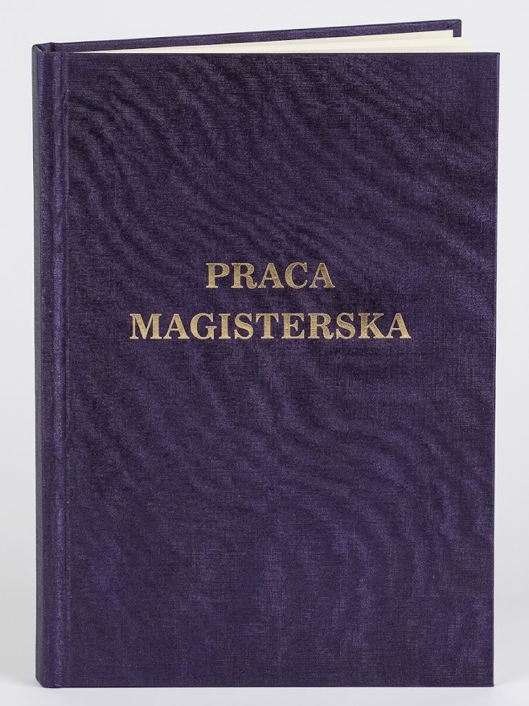 Oprawa Praca Magisterska ciemno fioletowa