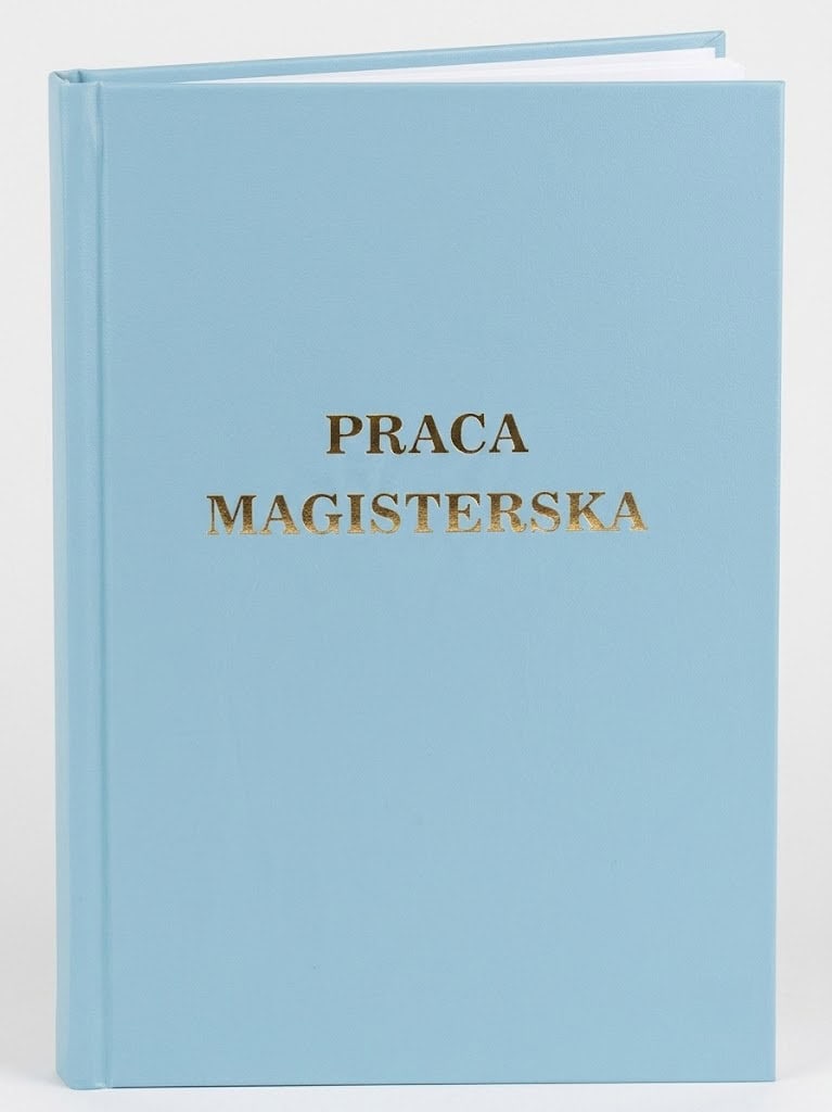Oprawa Praca Magisterska jasny Błękit 