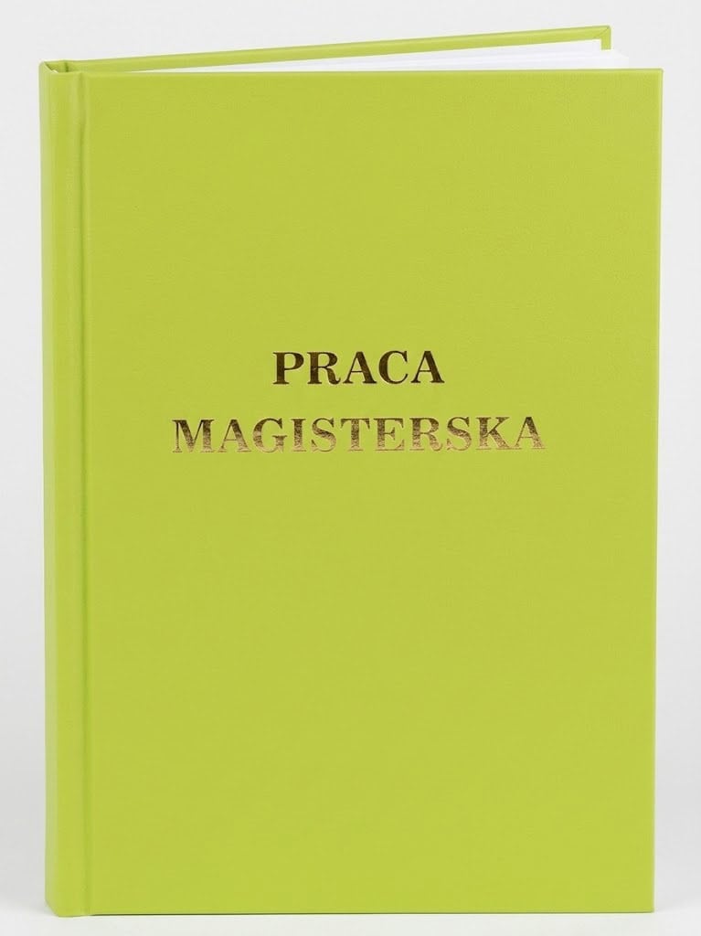 Oprawa Praca Magisterska kolor limonka