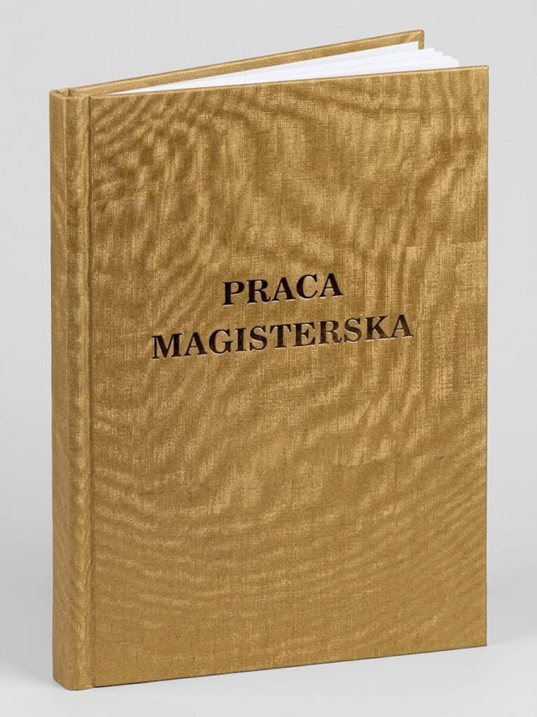 Oprawa Praca Magisterska kolor złoty brokat