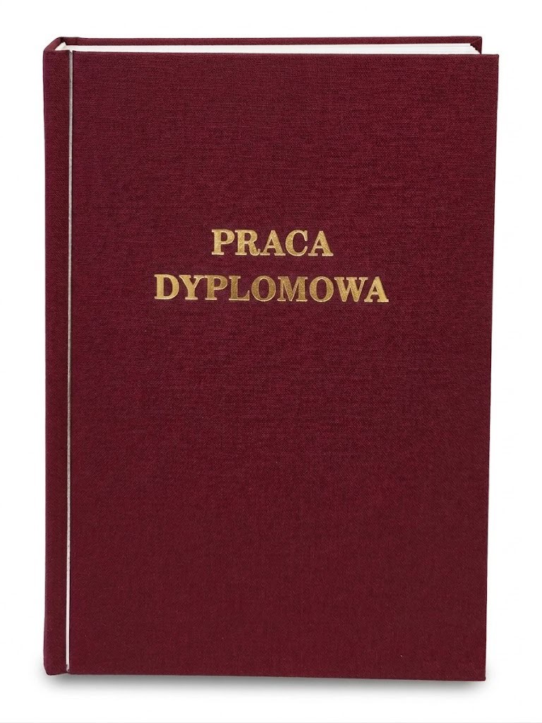Oprawa pracy dyplomowej kolor bordowy
