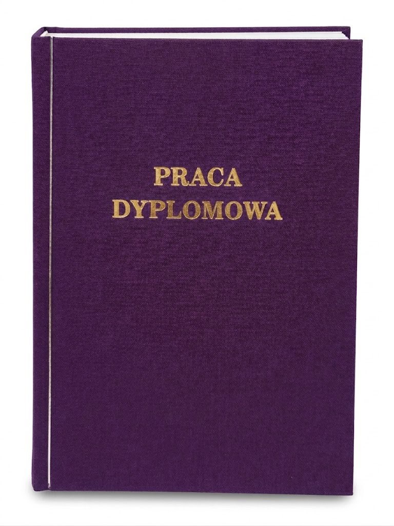 Oprawa pracy dyplomowej kolor fioletowy