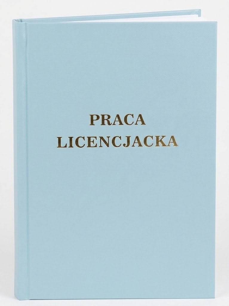 okładka Praca licencjacka błękitna
