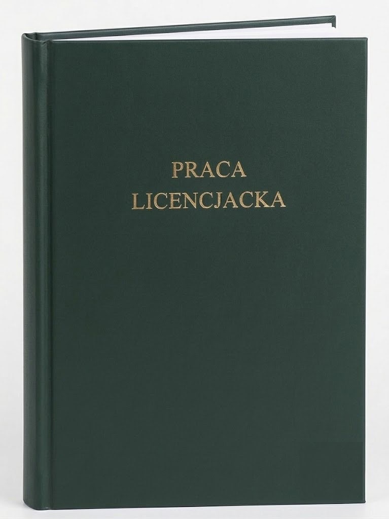 okładka Praca licencjacka ciemno zielona