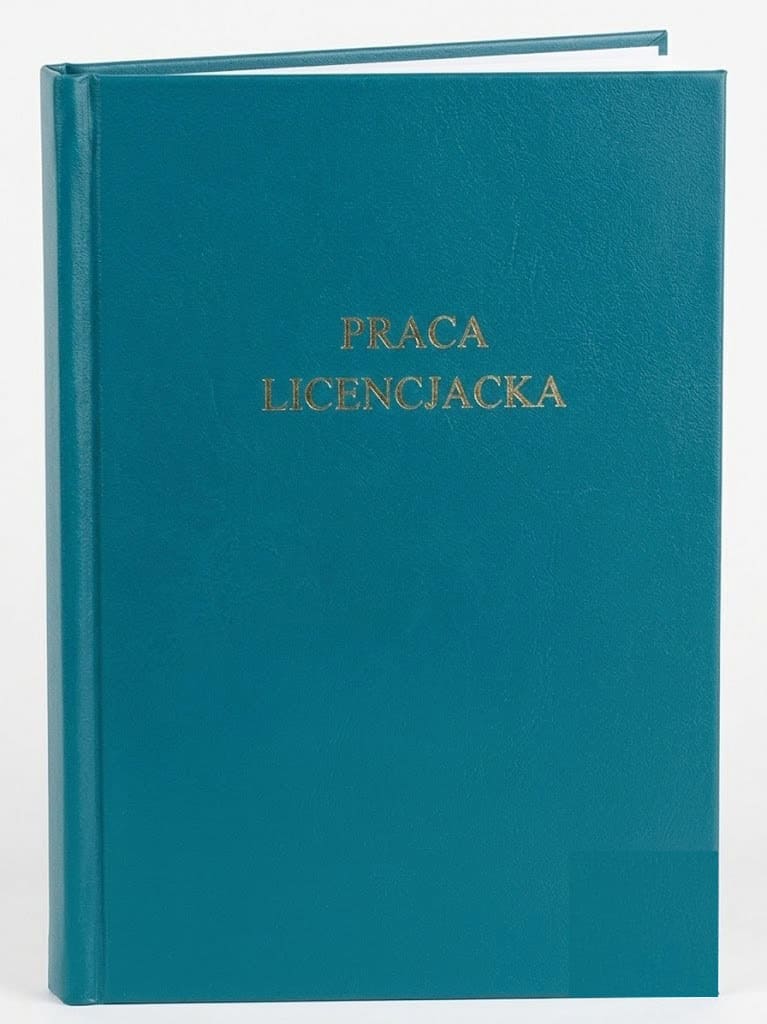 okładka Praca licencjacka jasno niebieska