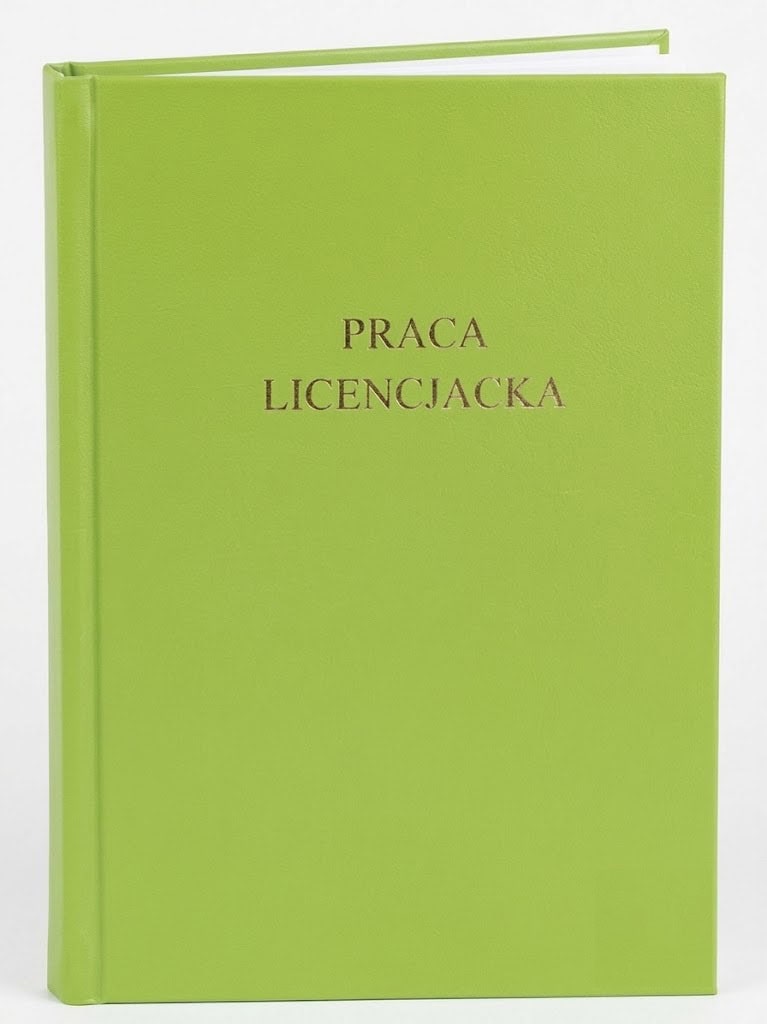 okładka Praca licencjacka jasno zielona