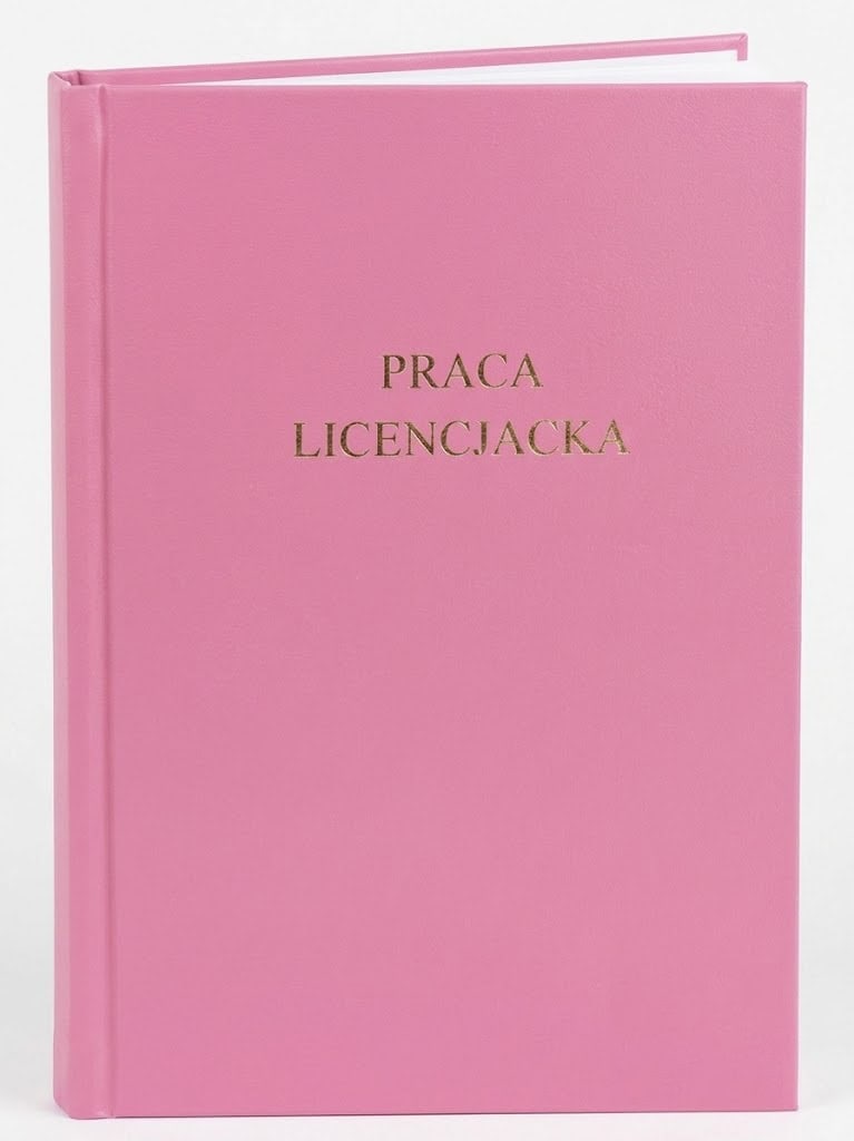 okładka Praca licencjacka różowa