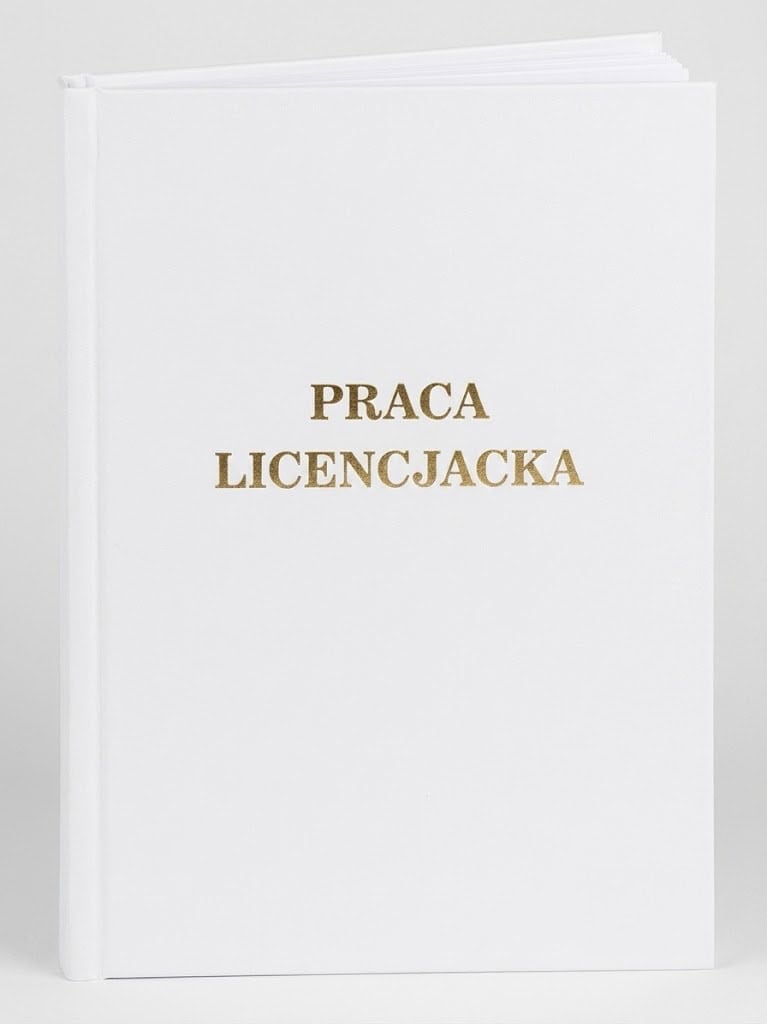 okładka oprawa Praca licencjacka biała