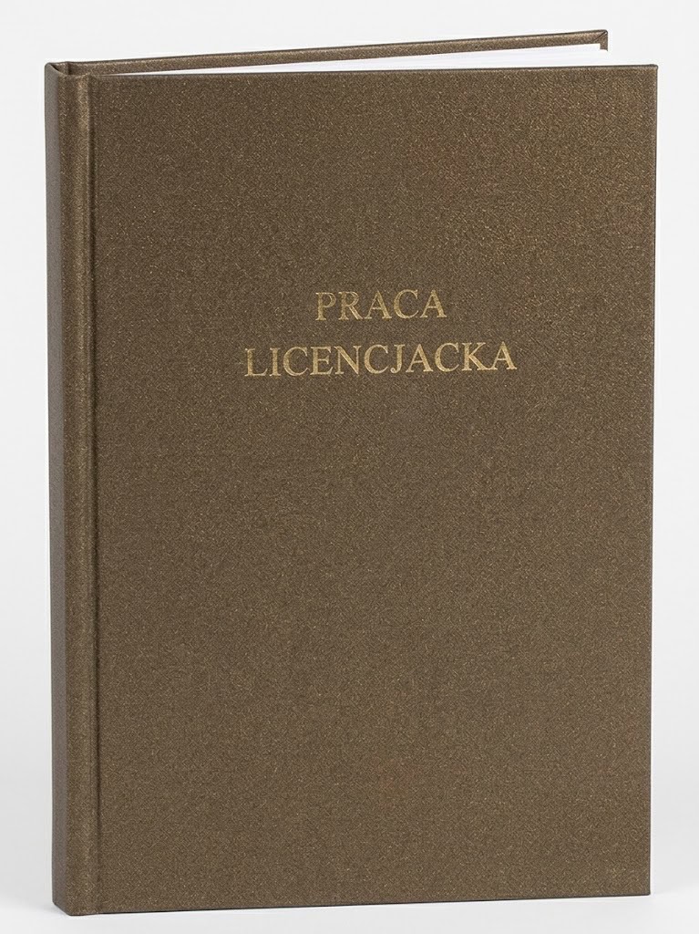 okładka oprawa Praca licencjacka brokat