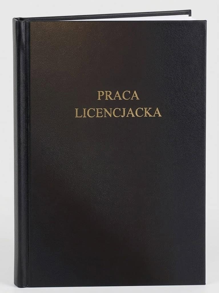 okładka oprawa Praca licencjacka czarna gładka