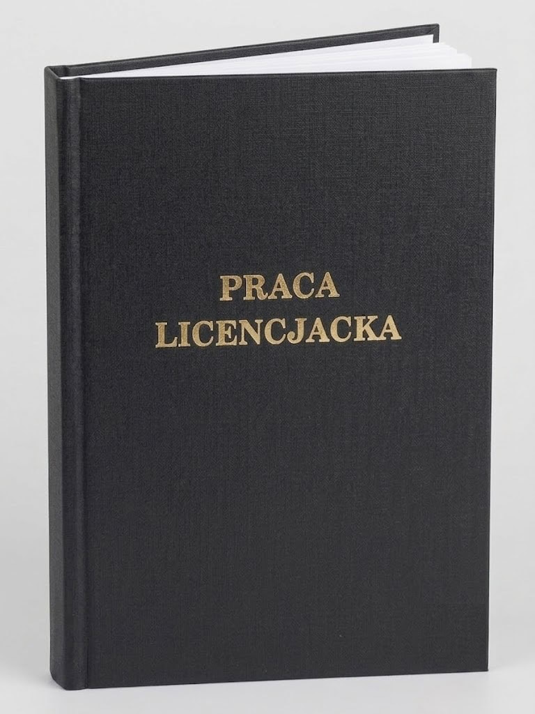 okładka oprawa Praca licencjacka czarna