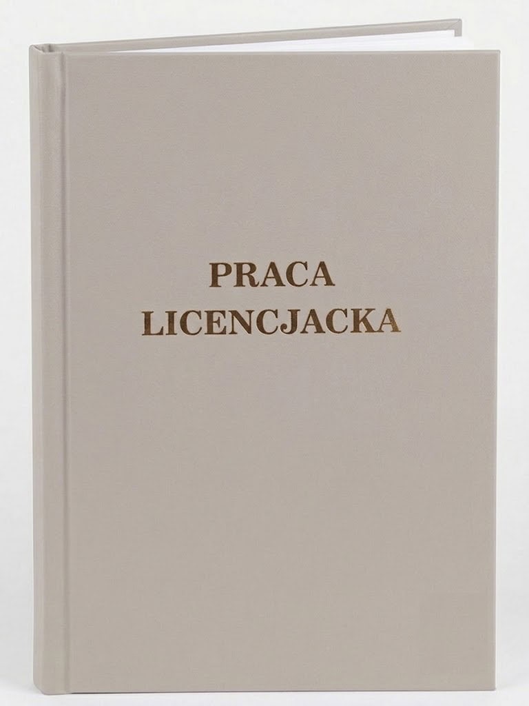 okładka oprawa Praca licencjacka kolor beżowy