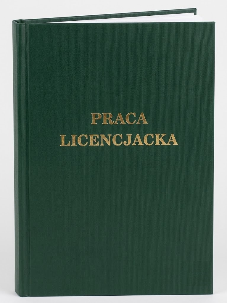 okładka oprawa Praca licencjacka zielona