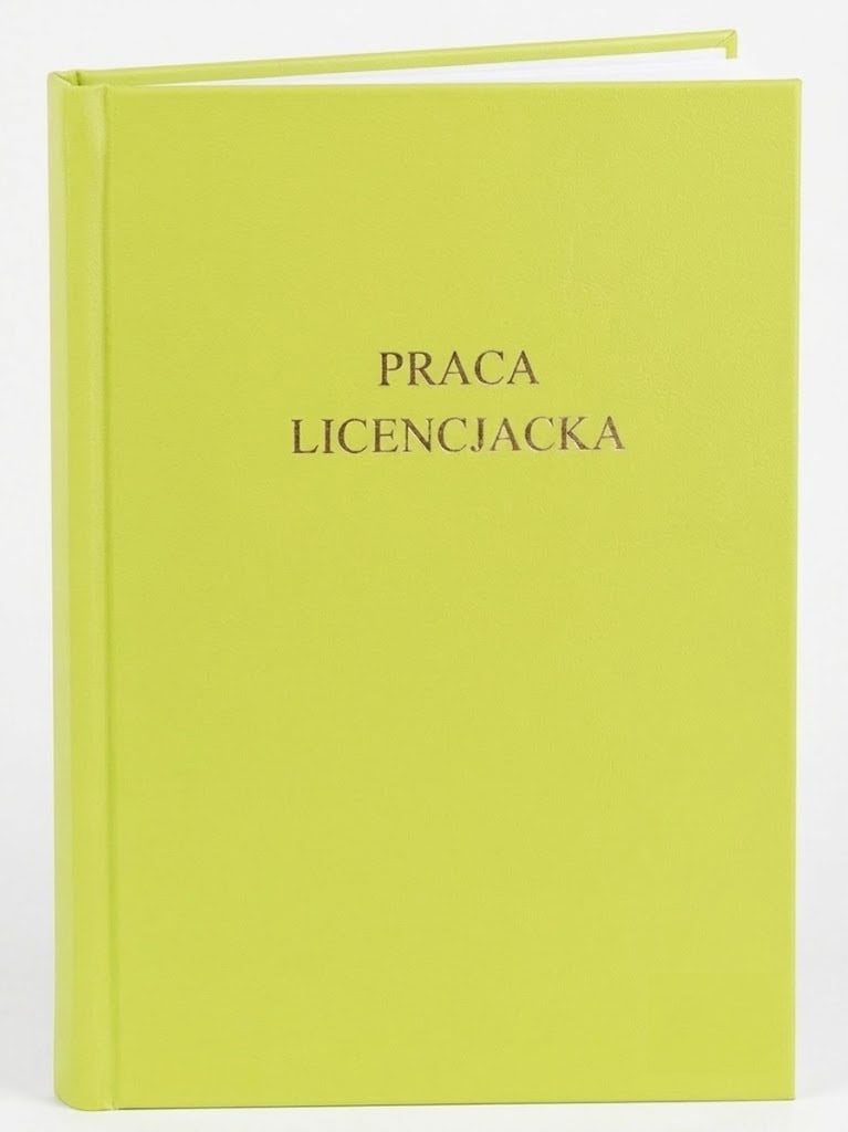 okładka oprawa Praca licencjacka zolty