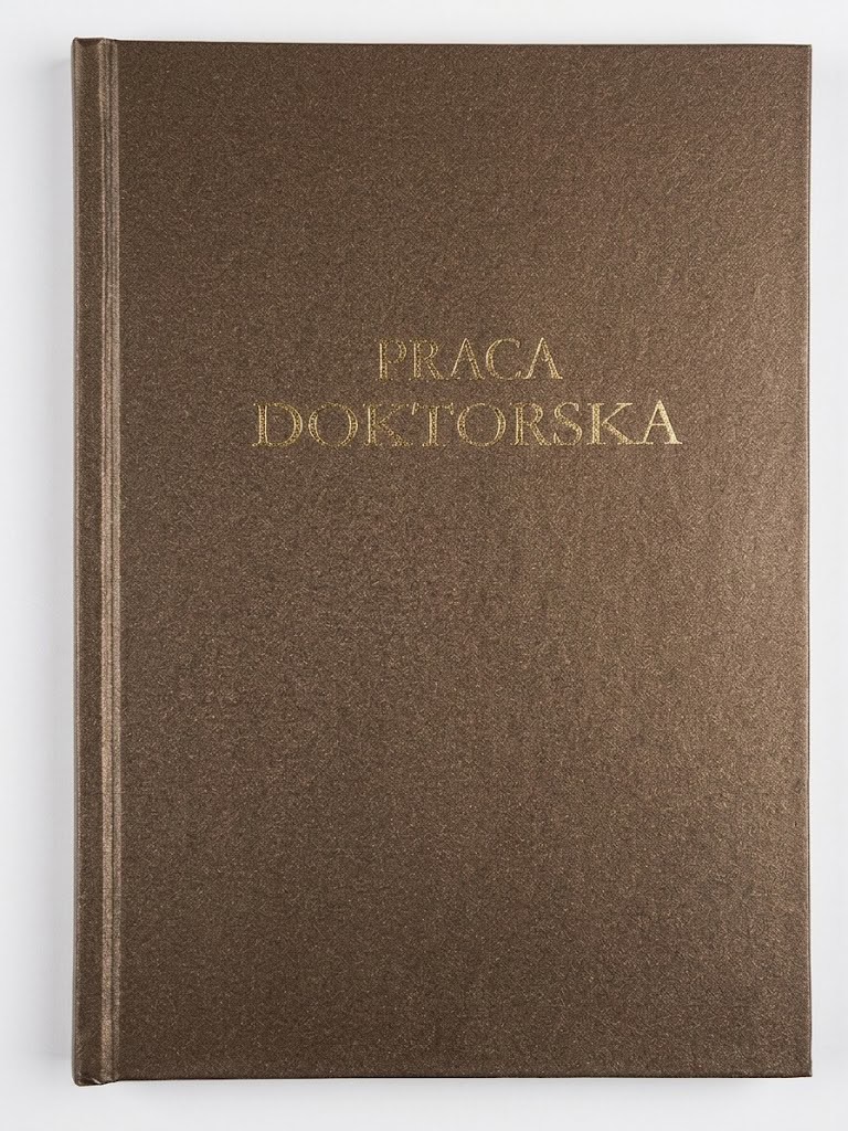 oprawa pracy doktorskiej kolor brązowy