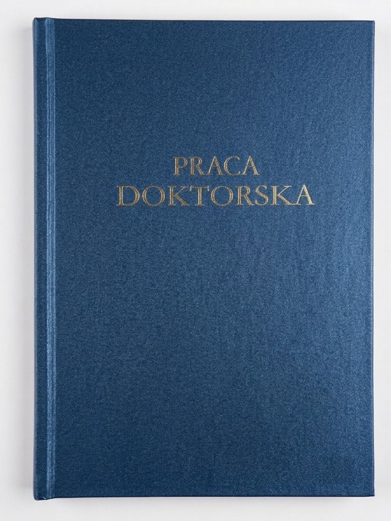 oprawa pracy doktorskiej kolor niebieski