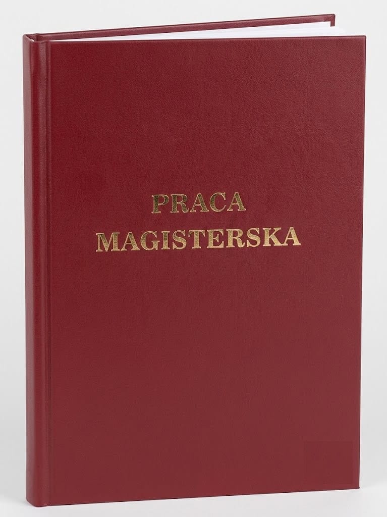 oprawa pracy magisterskiej czerwona