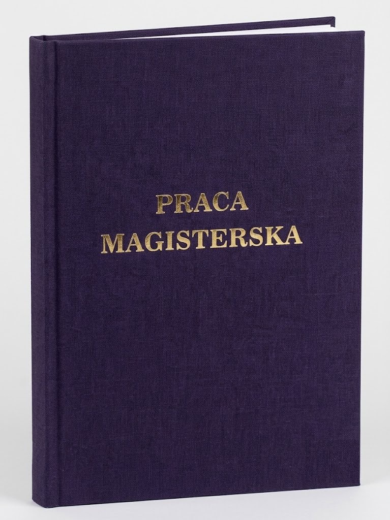 oprawa pracy magisterskiej granatowa