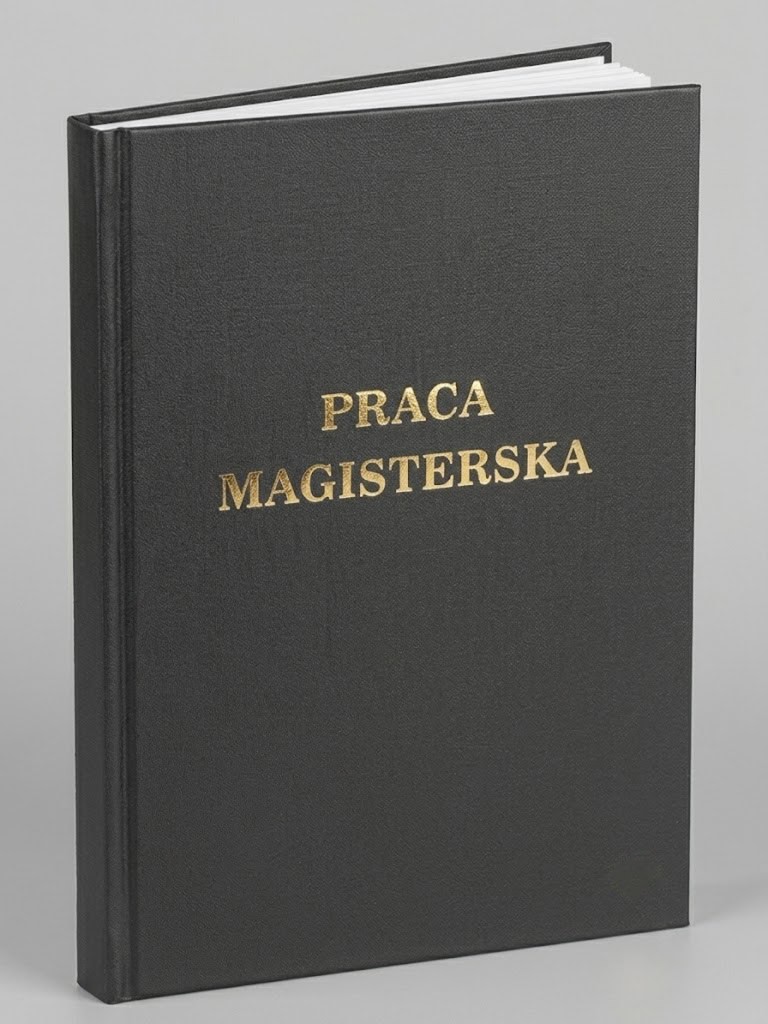 oprawa pracy magisterskiej kolor ciemno szary