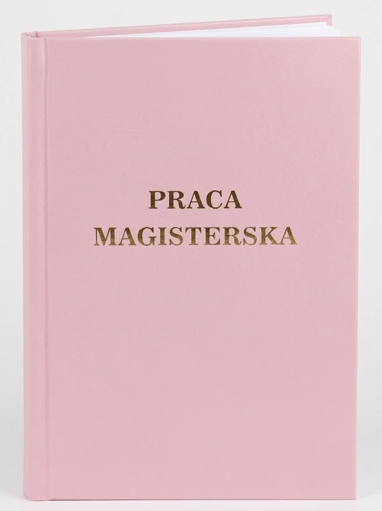 oprawa pracy magisterskiej rózowa jasna