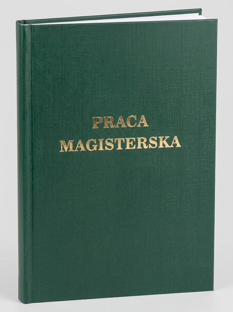 oprawa pracy magisterskiej zielona